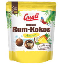 Casali Kokosový kuličky s rumem a Ananasovou příchutí 175g