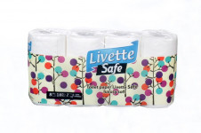 LIVETTE SAFE Toaletní papír 2 vrstvý 8ks