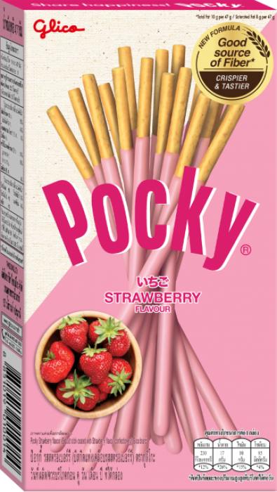 Pocky tyčinky 47g Jahoda