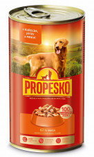 Propesko 1240g kousky pes kuře+těstoviny+mrkev