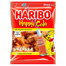 Haribo 200g Happy cola želé cukrovinky s příchutí ovoce a coly