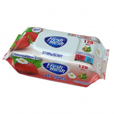 Fresh Mesh Vlhčené ubrousky 120ks Strawberry