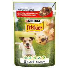FRISKIES Dog 100g s hovězím a bramborami ve šťávě