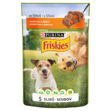 FRISKIES Dog 100g s kuřetem a mrkví ve šťávě