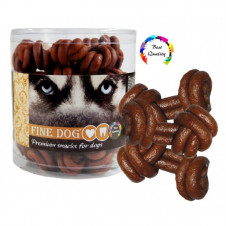 FINE DOG Jerky uzel 25ks - 8cm - DÓZA