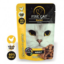 FINE CAT kapsička GRAIN-FREE Adult KUŘECÍ v omáčce 100g