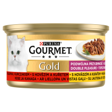 GOURMET Gold 85g S hovězím a kuřetem