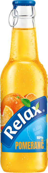 Relax 0,25L 100% Pomeranč SKLO