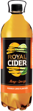 Royal CIDER 1L Alkoholický nápoj s příchutí Mango Lime 4,7% Alk.