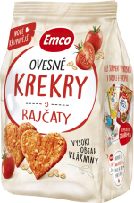 Emco - Ovesné krekry se semínky a rajčaty 100g