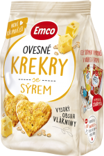 Emco - Ovesné krekry se semínky a sýrem 100g