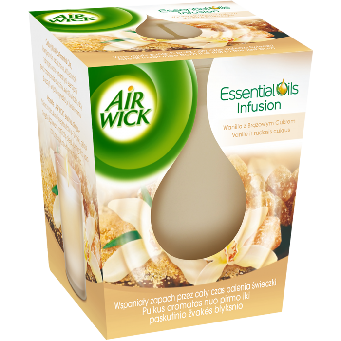 Air Wick Svíčka 105g Essential Vanilla&Brown Sugar