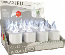 Cortina Ledové svíčky na baterie - Bílé 4,5x6,5cm