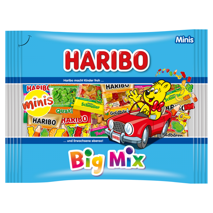 Haribo Big Mix směs želé a pěnových cukrovinek s ovocnou a kolovou příchutí 330g