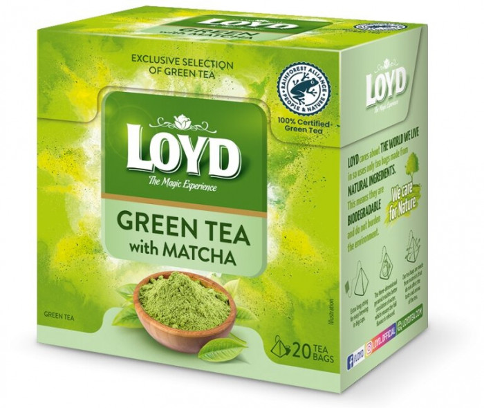Loyd Pyramida Zeleného čaje s Japonským zeleným čajem Matcha 30g