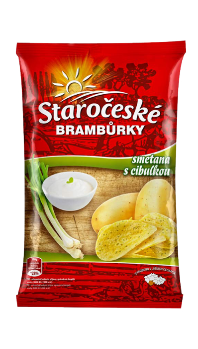 Golden Staročeské Brambůrky 80g Smetana s Cibulkou