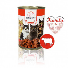 FINE CAT Family konzerva pro KOČKY s HOVĚZÍM 415g