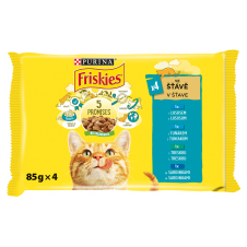 FRISKIES multipack s lososem, tuňákem, treskou, sardinkami ve šťávě 4x85g