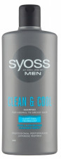 Syoss MEN Šampon 440ml Clean & Cool