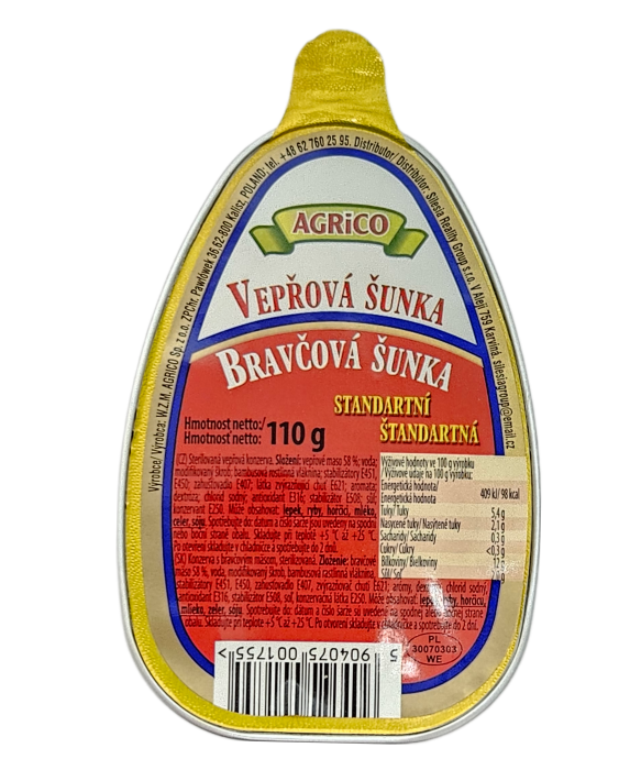 AGRICO Vepřové Šunka standard 110g