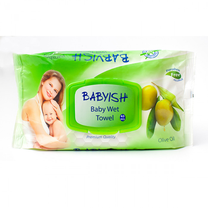 Babyish vlhčené ubrousky 72ks Oilve oil