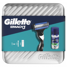 Gillette Mach3 kazeta Strojek+náhradní hlavice+gel 75ml