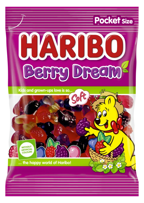 Haribo 80g Berry Dream želé s ovocnými příchutěmi