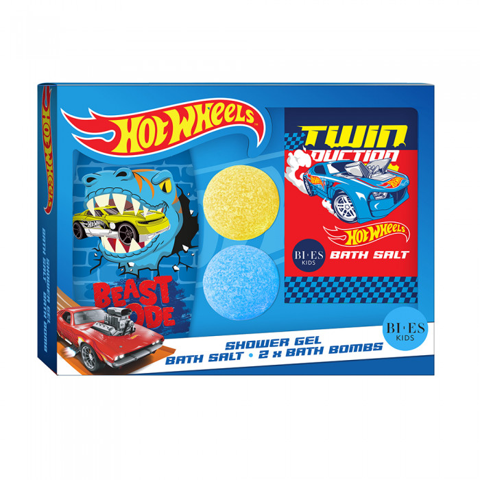 Hot Wheels set SG 250ml + 2x šumivá koule + sůl do koupelny