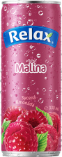 Relax 330ml limonáda Malina plech