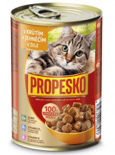 Propesko 415g kousky kočka krůtí, jehněcí v želé