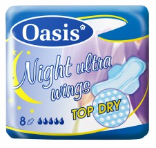 Oasis NIGHT Ultra wings TOP DRY 8ks 00430