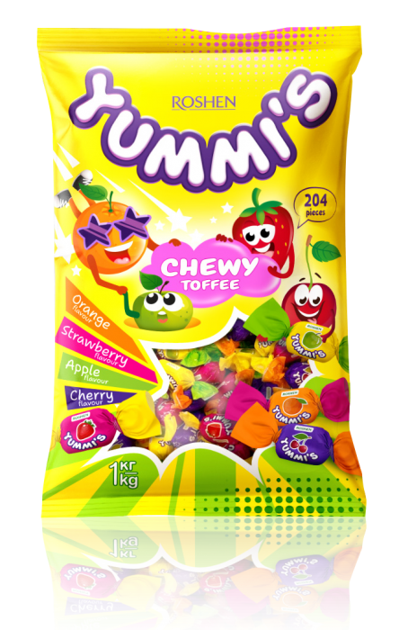 ROSHEN Žvýkací bonbony s ovocným příchuť 1kg