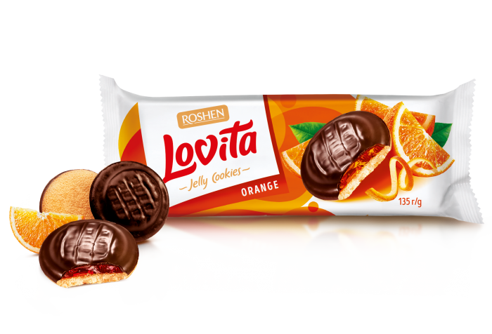 ROSHEN Lovita - piškoty v čokoládě Pomeranč