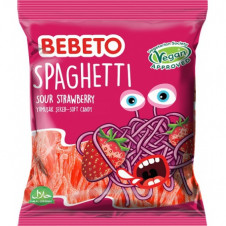 Bebeto špagety Sour Jahoda 80g