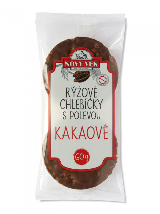 Nový Věk Rýžové Chlebíčky s polevou MLÉČNO KAKAOVÉ 60g
