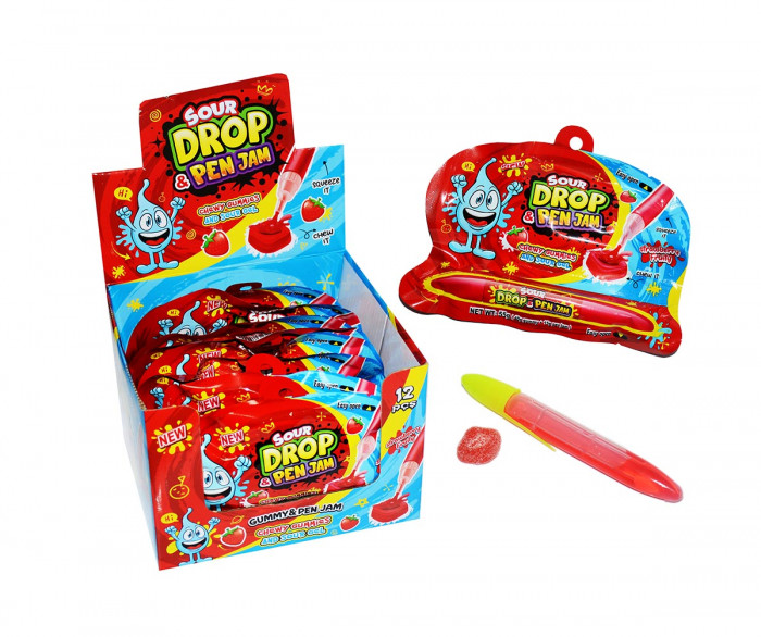 Sour Drop&Pen Jam s příchutí Jahoda 55g