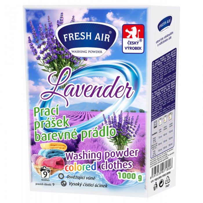 Fresh Air prací prášek Levandule - COLOR 1kg