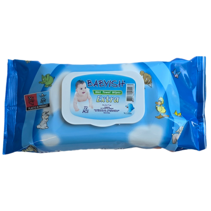 Babyish vlhčené ubrousky 72ks Blue
