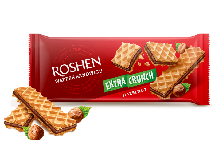 ROSHEN Wafers sandwich crunch Lískooříšek 140g