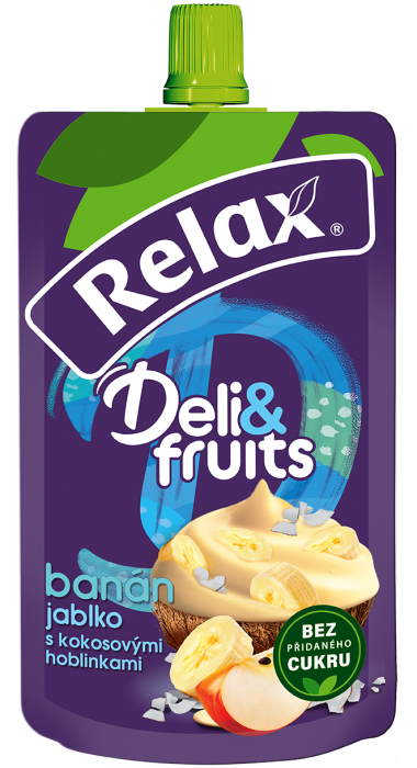 Relax Deli&Fruits Banán Jablko Kokos 170g