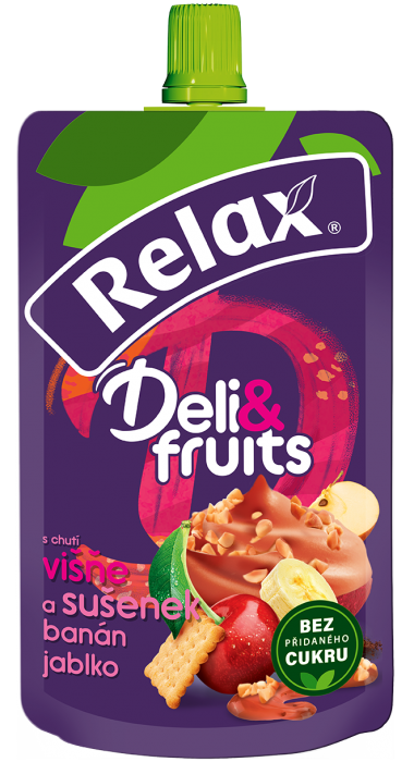 Relax Deli&Fruits Višeň, Sušenky Banán-Jablko 170g
