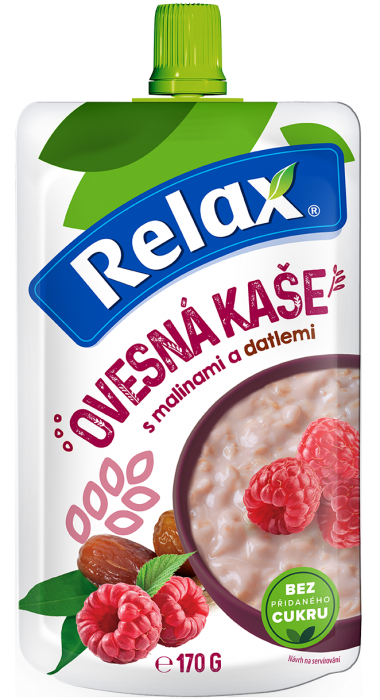 Relax Ovesná kaše s malinami a datlemi 170g