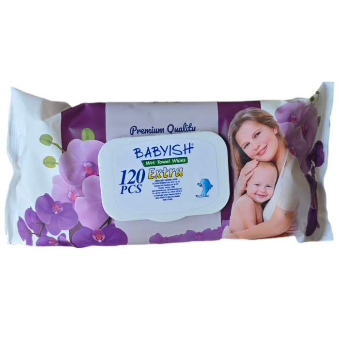 Babyish vlhčené ubrousky 120ks Orchidej