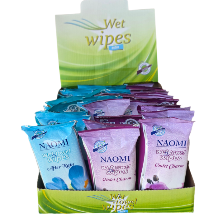 NAOMI vlhčené kapesníky papírový-flowers 15ks