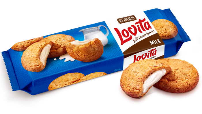 ROSHEN Lovita Soft Cookies - Mléčná 127g