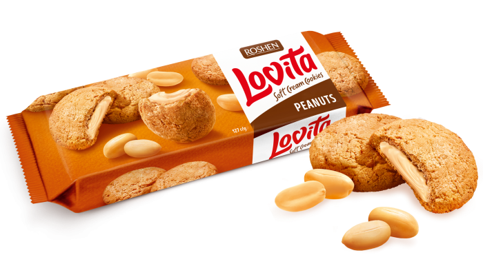 ROSHEN Lovita Soft Cookies - Arašídy 127g