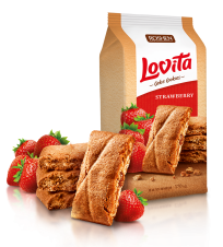 ROSHEN Lovita - Cake Cookies s Jahodou náplň 168g