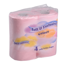 Soft Exclusive TP 4ks Růzový Rainbow 2vrstvý