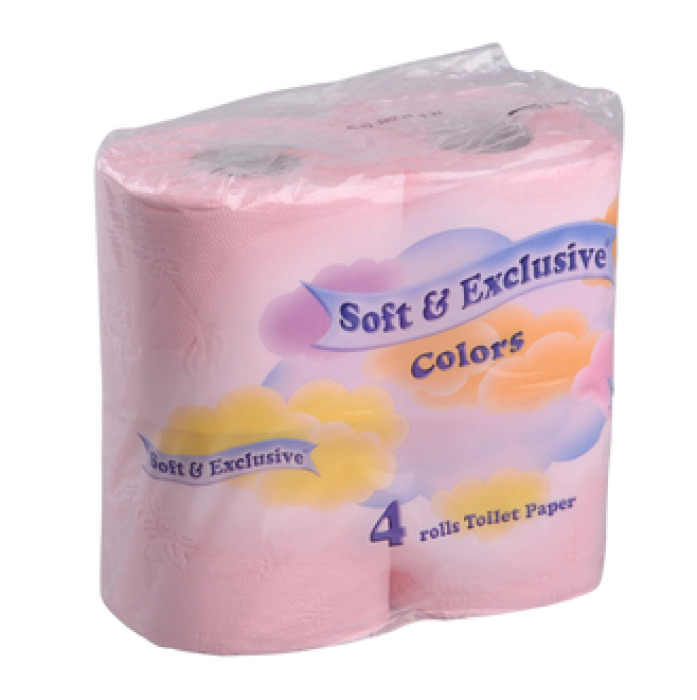 Soft Exclusive TP 4ks Růzový Rainbow 2vrstvý