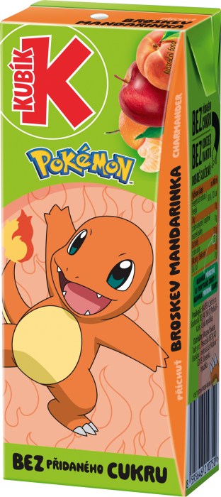 KUBÍK Pokémon 0,2L Broskev, Mandarinka